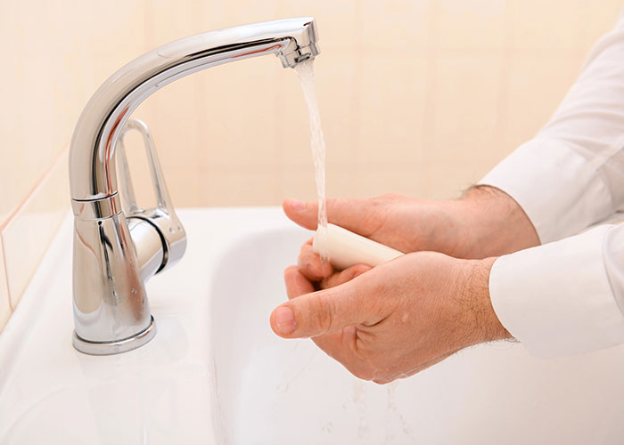Hand Washing under Clear Water Hand Washing under Clear Water